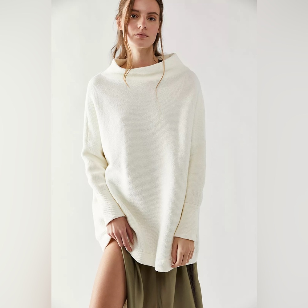 Free People Ottoman Slouchy Tunic Cream Medium Like New